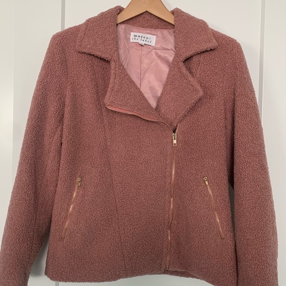 Blush pink teddy jacket - Picture 1 of 4